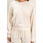 Contrast Sweatshirt & Shorts Set