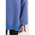 Mineral Wash Snap Collar Pullover
