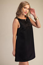 Round Neck Shift Mini Dress