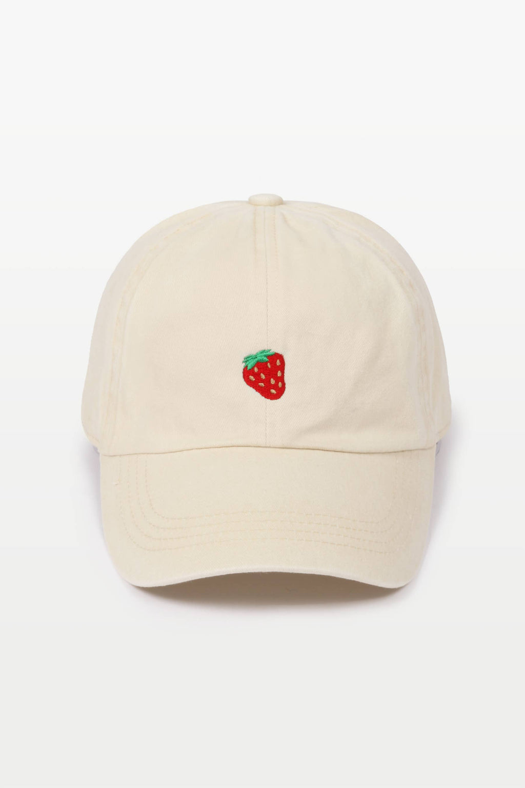 Strawberry Embroidered Baseball Cap
