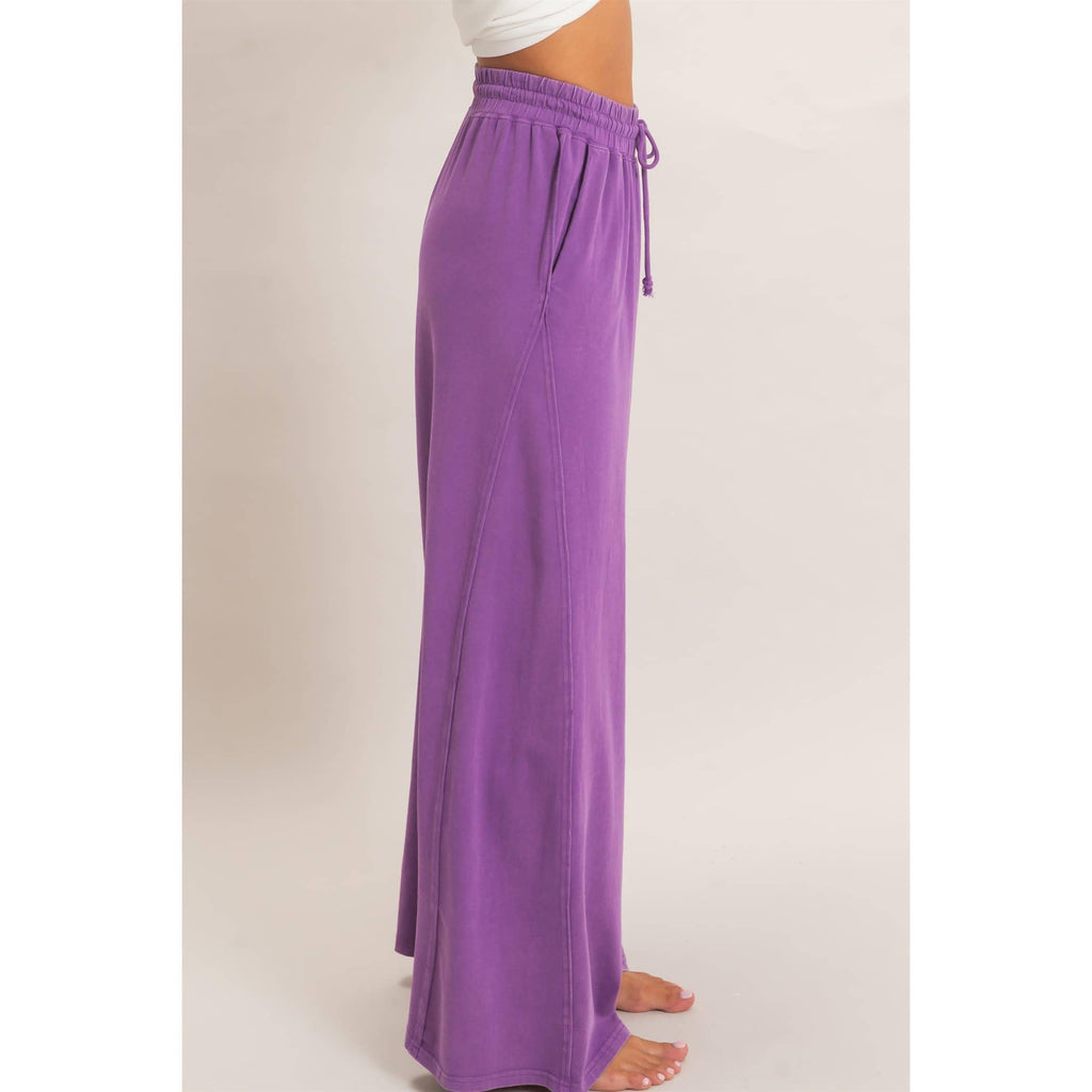 Wide Leg Mineral Wash Pants