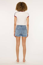 KanCan High Rise Light Wash Shorts