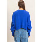Ribbed Drop Shoulder Sweater