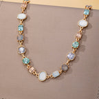 Multi Gemstone Opal Crystal Link Necklace | 80N93406