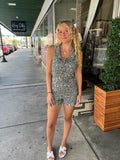 Soft Touch Leopard Knit Top &amp; Flare Shorts Set