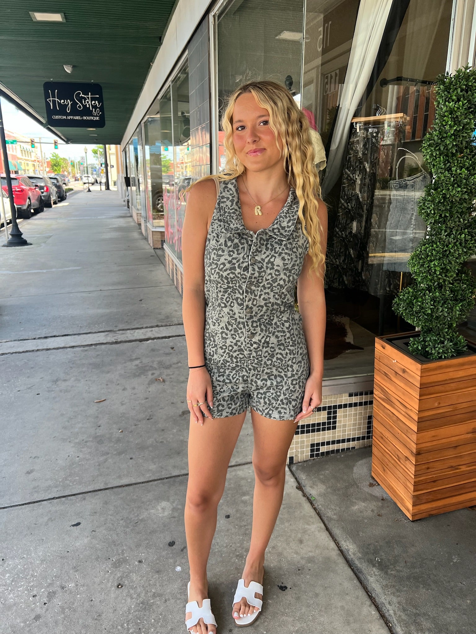 Soft Touch Leopard Knit Top &amp; Flare Shorts Set