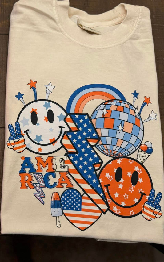 Patriotic Retro Smiley