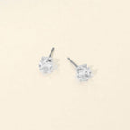5mm Classic Square CZ Stud Earrings