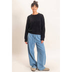 Chenille Crew Neck Sweater