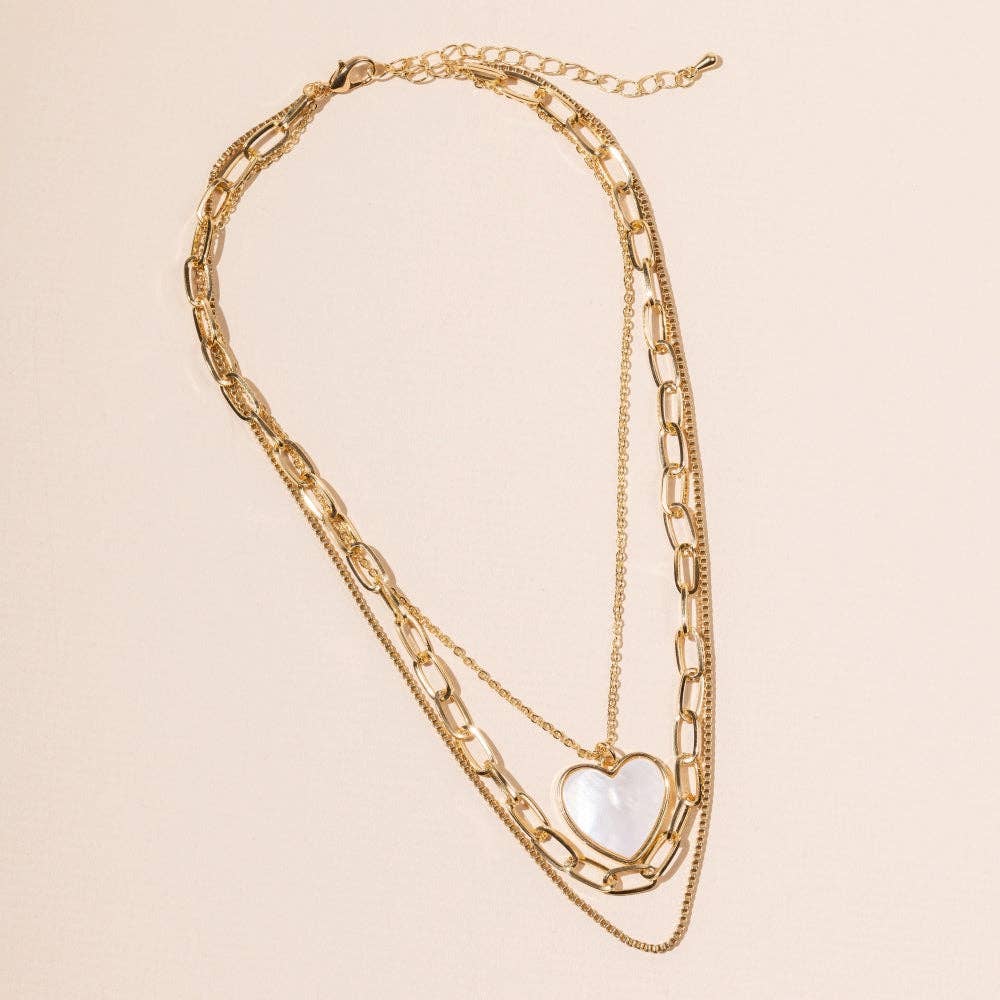 Layered Necklace | Heart Charm