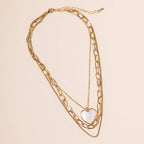 Layered Necklace | Heart Charm