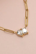18K STAINLESS STEEL TARNISH FREE RHIN NECKLACE | 40NK9634