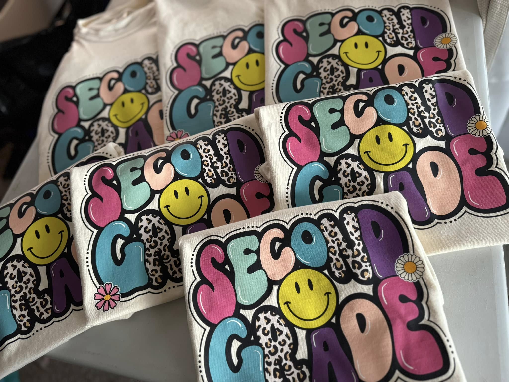 Second Grade Smiley Retro Tee