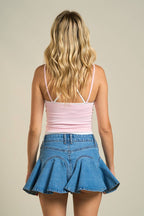 54356 CONTRAST HALTER LAYER TOP