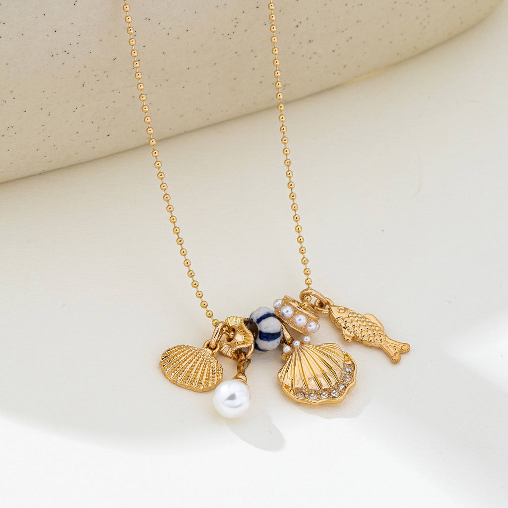 Nautical Charm Ball Chain Necklace | 80N92909