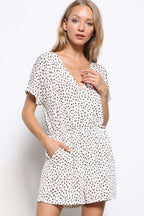HR3016-ABTRACT PRINT ELASTICIZED SURPLICE ROMPER
