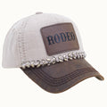 RODEO Two-Toned Dad Cap with Vegan Leather Bill +Leatherette