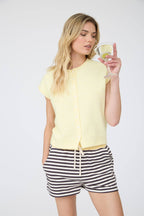 RAW EDGE SLEEVELESS LIGHTWEIGHT CARDIGAN