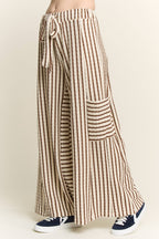 STRIPE WIDE LEG PANTS CREAM EDITION