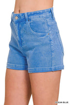 5 Pockets Cuffed Shorts - Zenana