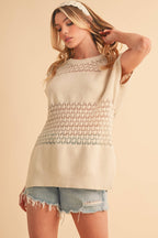 3231FN Ameena Open Stitch Mesh Tank