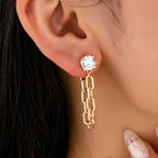 Crystal Stud Hoop and Drop Link Earrings | 80E62319A