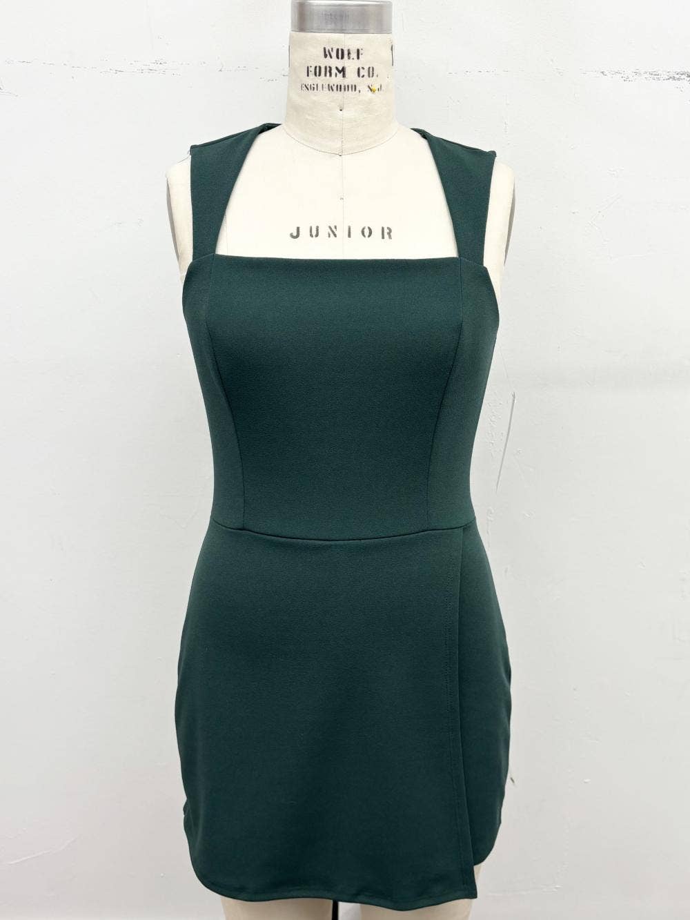 Square Neck Mini Romper Dress