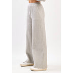 QUILTED CREW NECK SWEATSHIRT AND PANTS SET