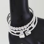 Multi Cubic Zirconia Beaded Bracelet