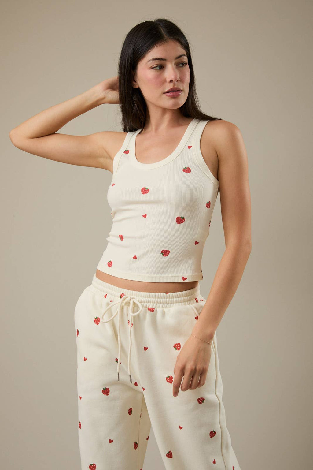 Strawberry Scoop Neck Tank Top