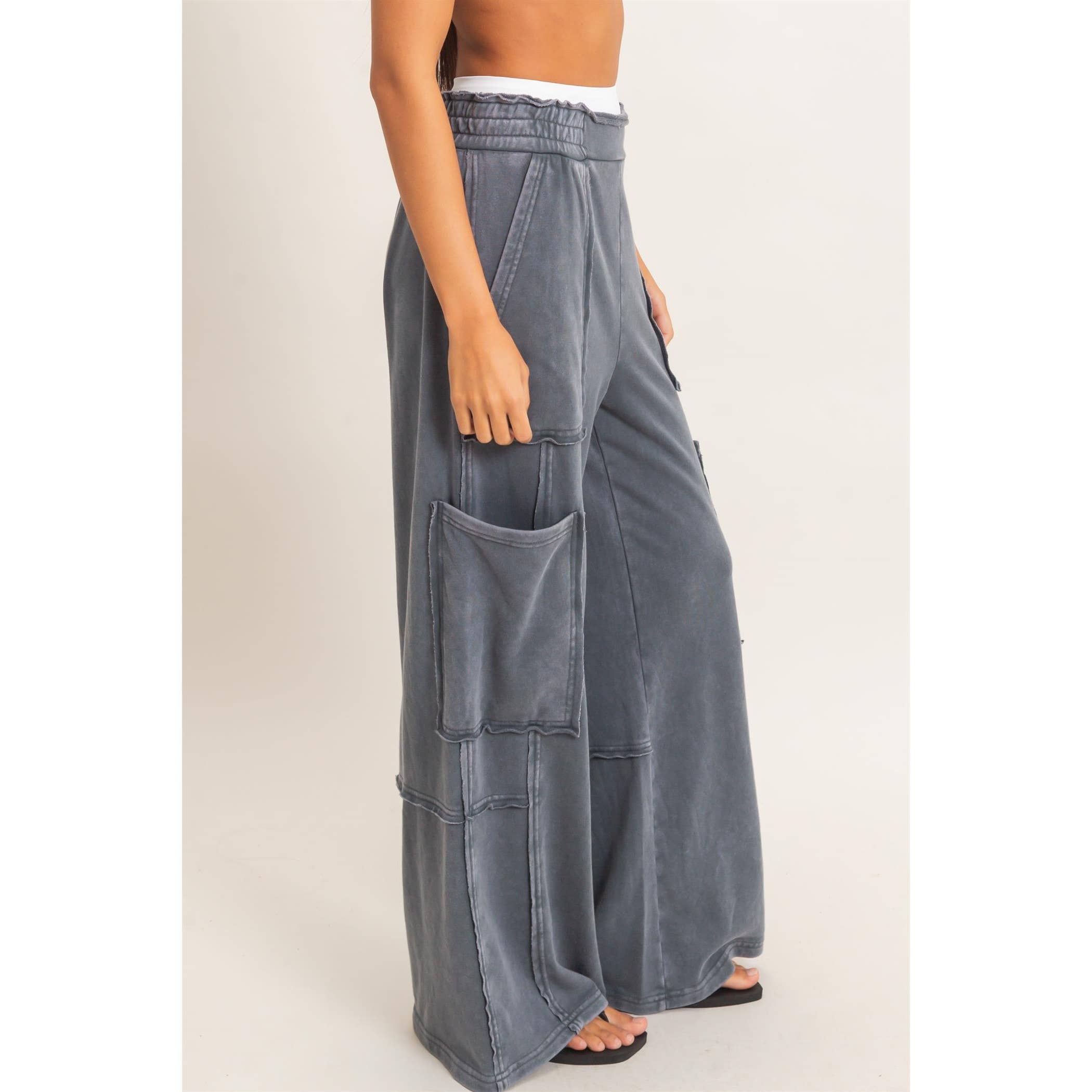 Mineral Wash Cargo Pocket Pants