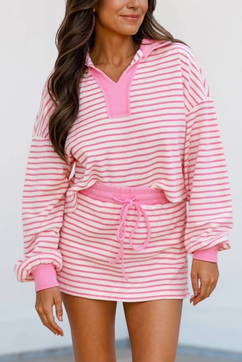 Bubblegum Stripe Skort Set