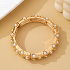 Vintage Gold and Pearl Embellished Bangle | 80B1772