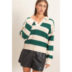 Rugby Stripe Polo Sweater