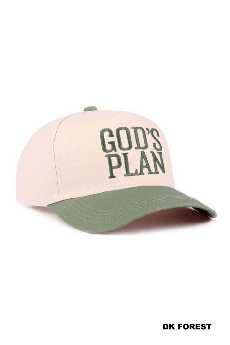 0304 God's Plan Two Tone Cotton Hat SI-29581