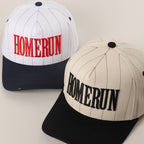 HOMERUN Pinstripe Embroidered Trucker Hat