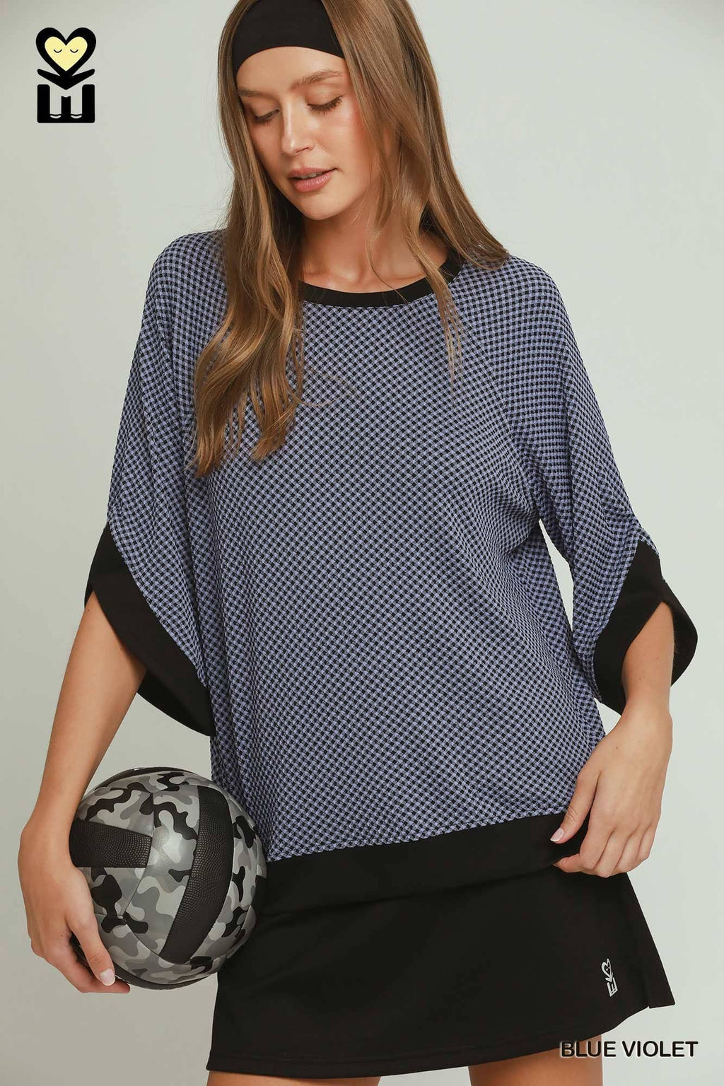 Textured Knit Raglan Sleeve Top
