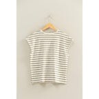 Striped Round Neck Short Sleeve Top