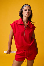 Blake Half Zip Top + Shorts Set