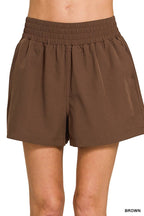 Soft Woven Lined Shorts With Pocket - Zenana