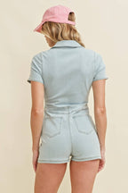 Meet Me At Midnight Denim Romper