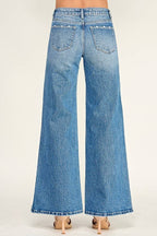 P7146W-MD MID RISE COMFORT WIDE LEG W/ SEAM DETAILING