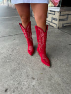 Fest Strawberry Red Cowboy Boot