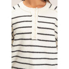 Stripe Henley Sweater