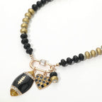 Gameday Football Beaded Necklace