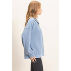 Ribbed Knit Half-Zip Pullover