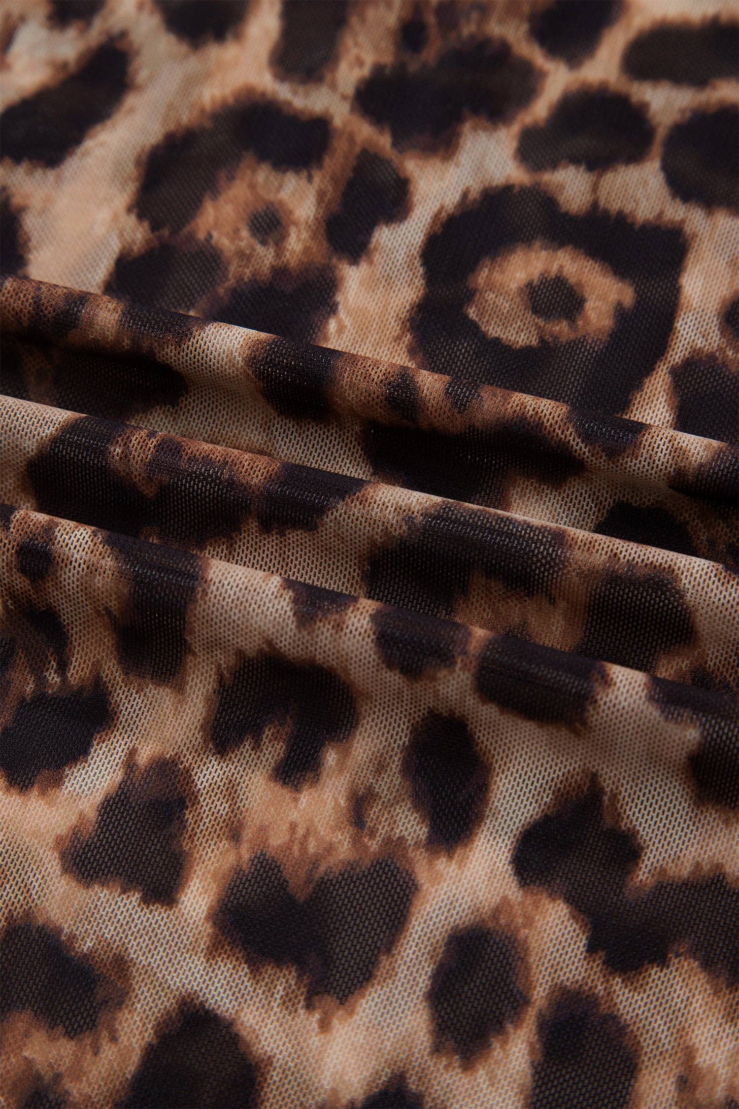 PRETTY BASH Western & Leopard Mesh Top