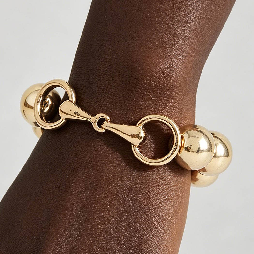 Polished Toggle Beaded Bracelet