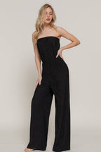 Crinkle Knit Tube Jumpsuit