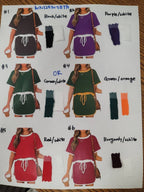 Contrast Trim Knit Game Day Skort Set